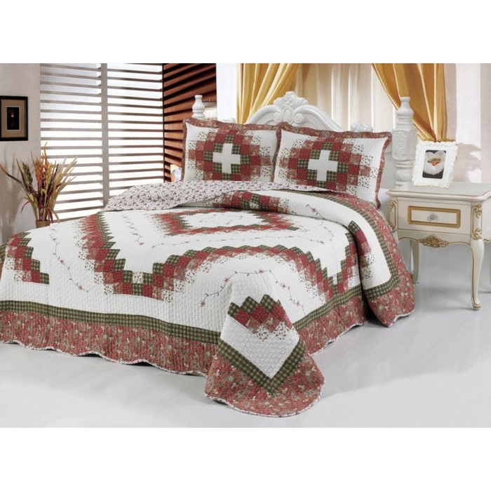 Комплект Patchwork: покрывало 230 × 250 см, наволочки 50 × 70 см - 2 шт