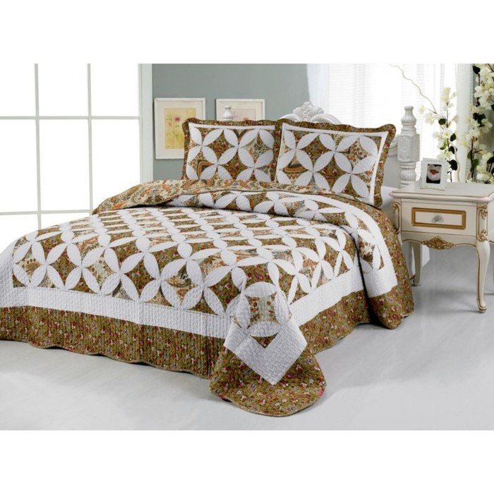 Комплект Patchwork: покрывало 230 × 250 см, наволочки 50 × 70 см - 2 шт