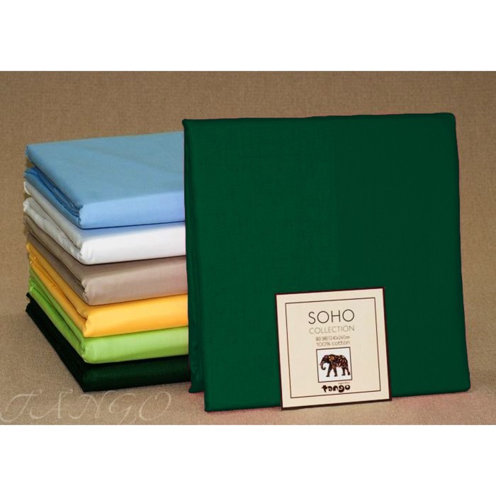 Простыня Soho, размер 240х260 см, цвет зелёный, сатин BS2426-62