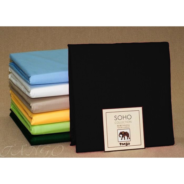 Простыня Soho, размер 240х260 см, цвет чёрный, сатин BS2426-19