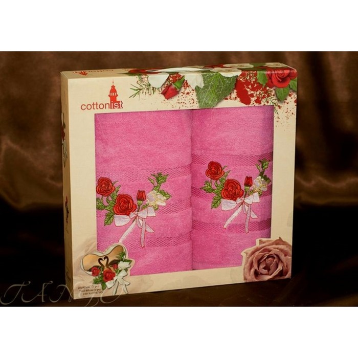 КМП "Роза", размер 50х90 см-1 шт., 70х140 см-1 шт., махра 8472-07