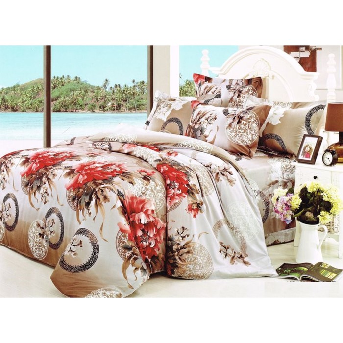 КПБ 1,5 сп, 180х245 см, 160х210 см, 50х70 см, 70х70 см по 1 шт., сатин TS01-784