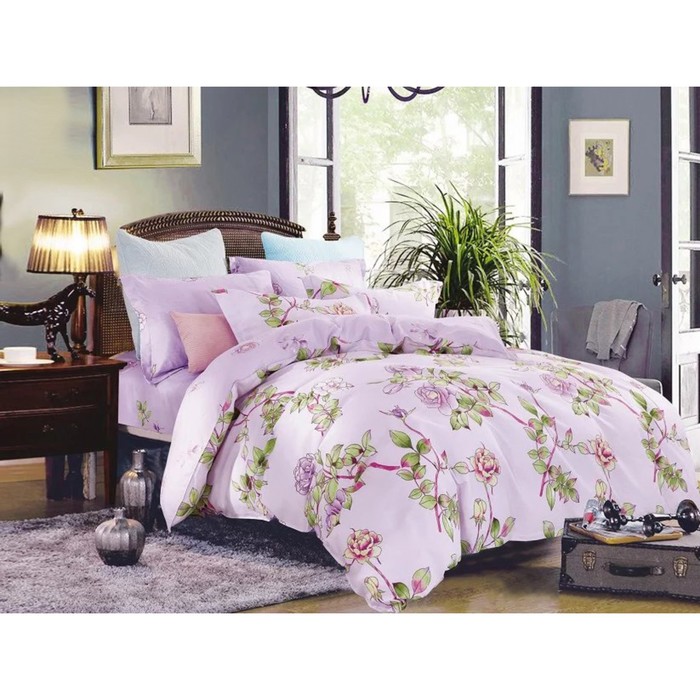 КПБ 2 сп, 220х245 см, 180х210 см, 50х70 см-2 шт., сатин TS02-601-50