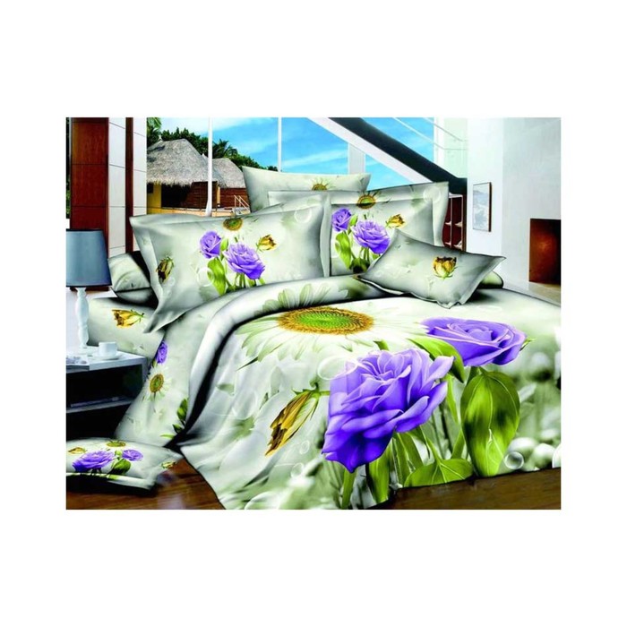 КПБ 2 сп, 220х245 см, 180х210 см, 50х70 см-2 шт., сатин TS02-824-50