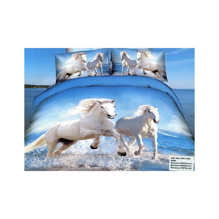 КПБ 2 сп, 220х245 см, 180х210 см, 50х70 см-2 шт., сатин TS02-840-50