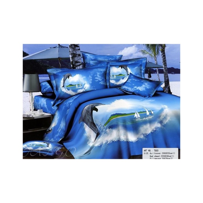 КПБ 2 сп, 220х245 см, 180х210 см, 50х70 см-2 шт., сатин TS02-943-50