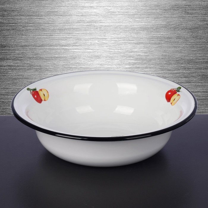 Миска 2 л, декор, светлая