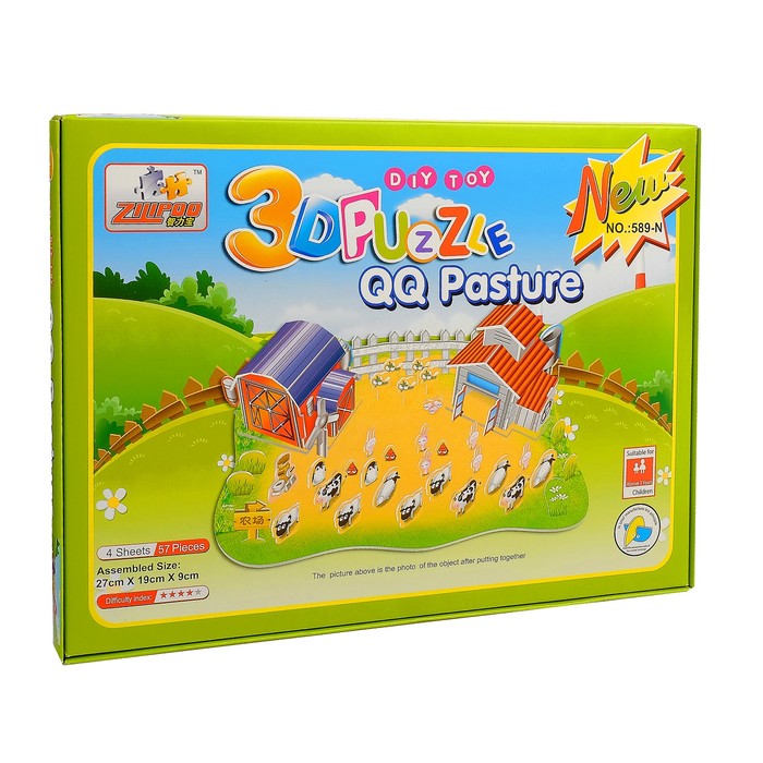 3D-пазл "Ранчо" 57 деталей, 27 х 19 х 9 см