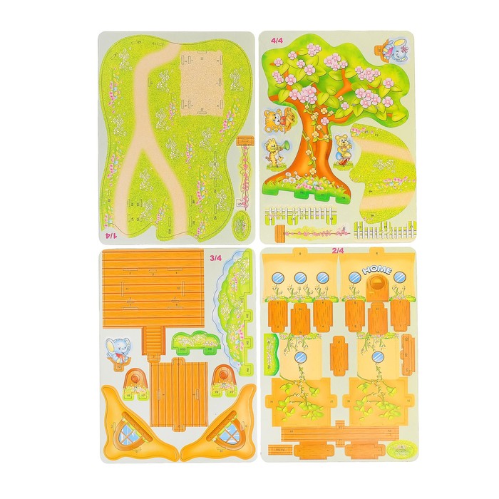 3D-пазл "Мультяшный рай" 33 детали, 34 х 20 х 22 см