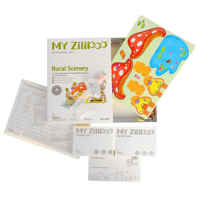 3D-пазл "Сельский пейзаж" 34 детали, 25 х 19 х 11 см