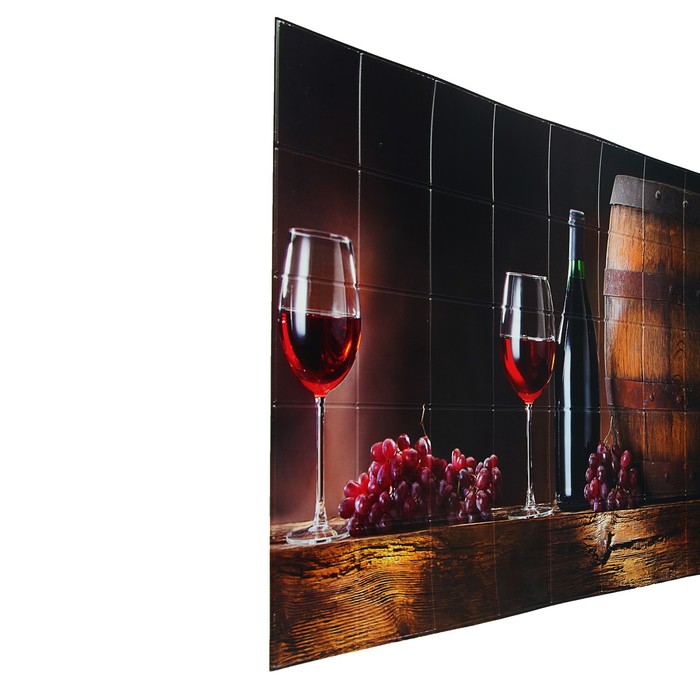 Панель ПВХ плитка Вино 485х960