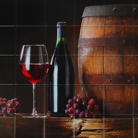Панель ПВХ плитка Вино 485х960 от Сима-ленд