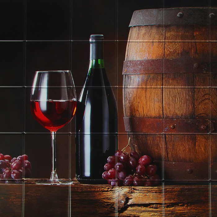 Панель ПВХ плитка Вино 485х960