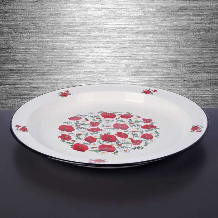 Блюдо 47,5 см "Маки сибирские", 5 л