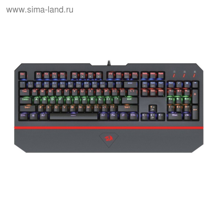 Клавиатура Redragon Andromeda RU, игровая, проводная, механическая, подсветка, USB, черная