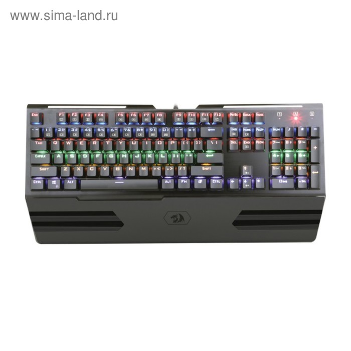 Клавиатура Redragon Hara RU, игровая, проводная, механическая, 104 клавиши, USB, чёрная