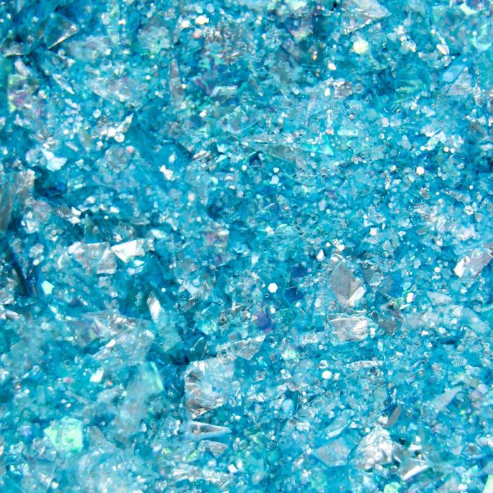 Глиттер для творчества 45 гр "Слюда голубая" 18х12 см