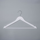 Вешалка-плечики для одежды с антискользящей перекладиной Доляна, размер 44-48, цвет белый - Фото 5