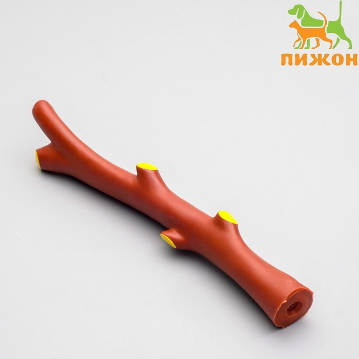 

Игрушка пищащая "Ветка" для собак, 21,5 см, коричневая