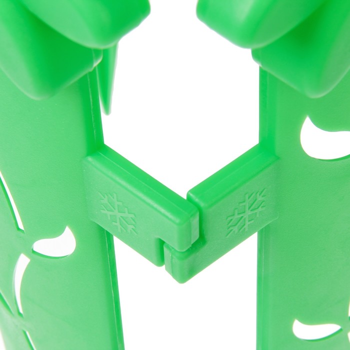 Ограждение декоративное, 41 х 130 см, 5 секций, зелёное, «Ромашка»