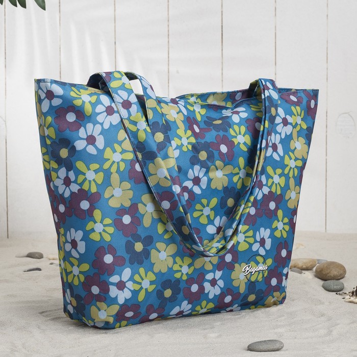 Сумка летняя Bagamas на молнии, 1 отдел, цвет голубой