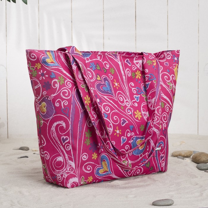 Сумка летняя Bagamas на молнии, 1 отдел, цвет розовый