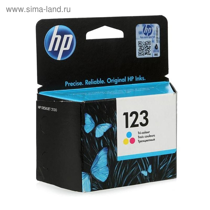 Картридж струйный HP 123 F6V16AE многоцветный для HP DJ 2130 (100стр.) картридж hp f6v16ae 123 для hp 2130 color