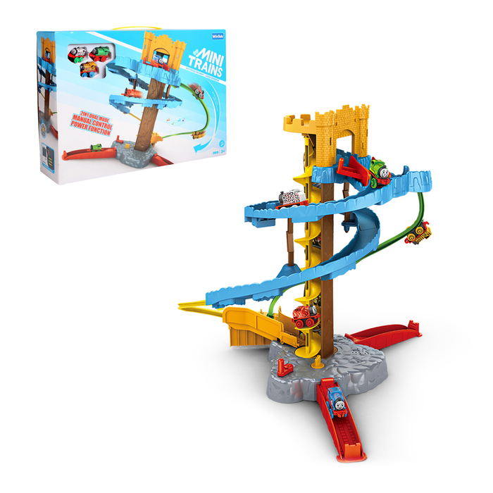 Железная дорога "Вверх по спирали", работает от батарек