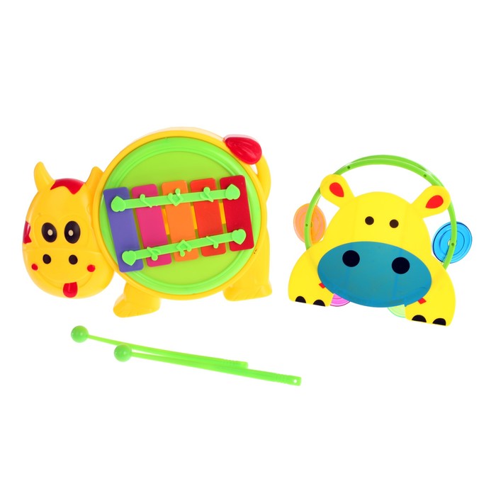 Набор музыкальных инструментов "Бегемотик", 2 предмета
