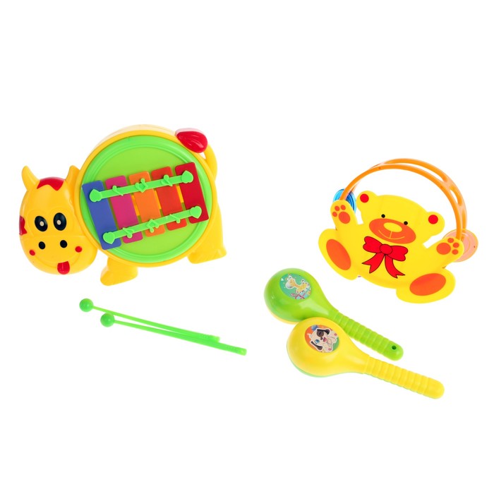 Набор музыкальных инструментов "Хорошее настроение", 4 предмета