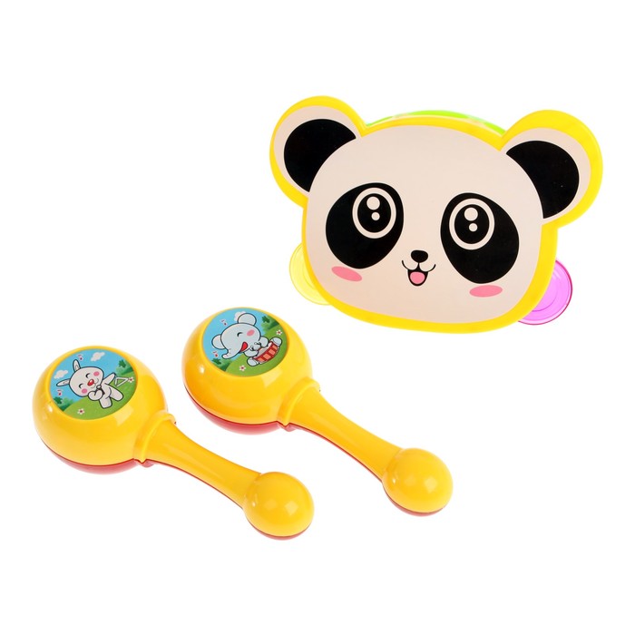 Набор музыкальных инструментов "Панда", 3 предмета