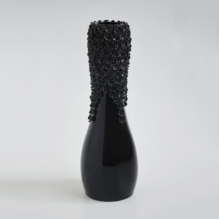 Ваза "Пена" 48 см черная