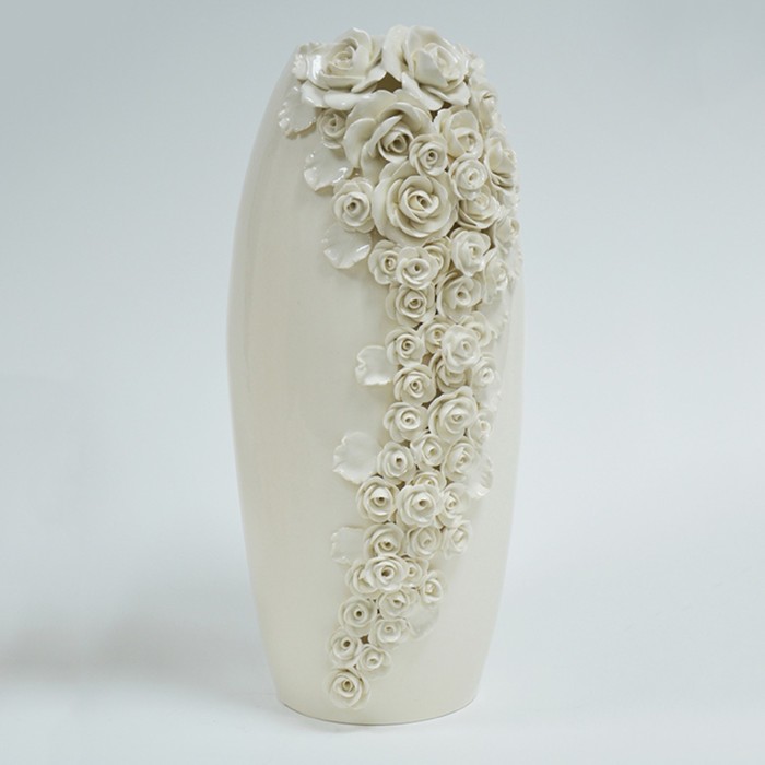 Ваза "Патио" 38 см белая