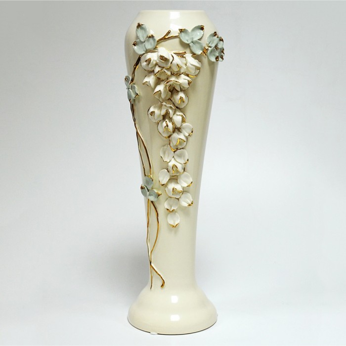 Ваза "Глициния" белая 40 см