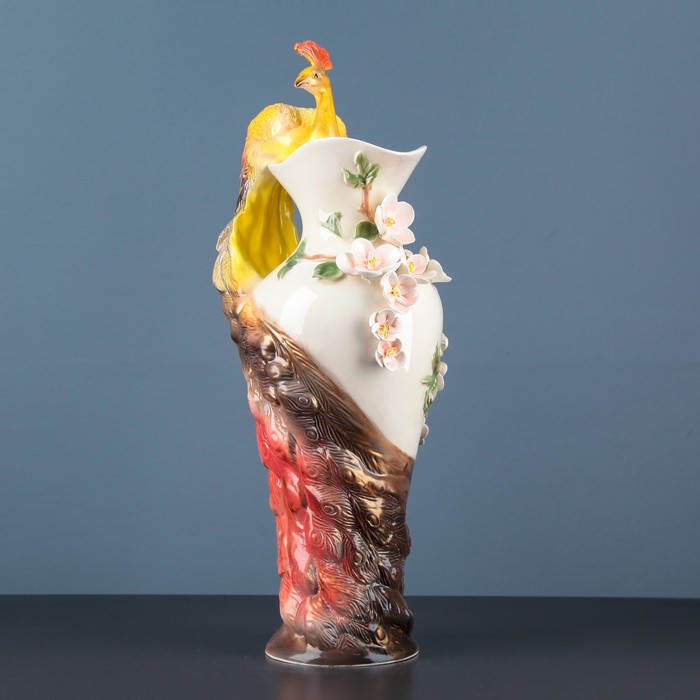 Ваза "Павлин" цветная