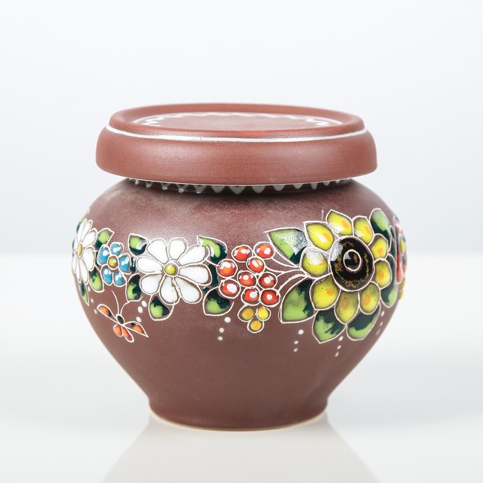 Горшок для запекания (0,5л) декор "БУКЕТ"