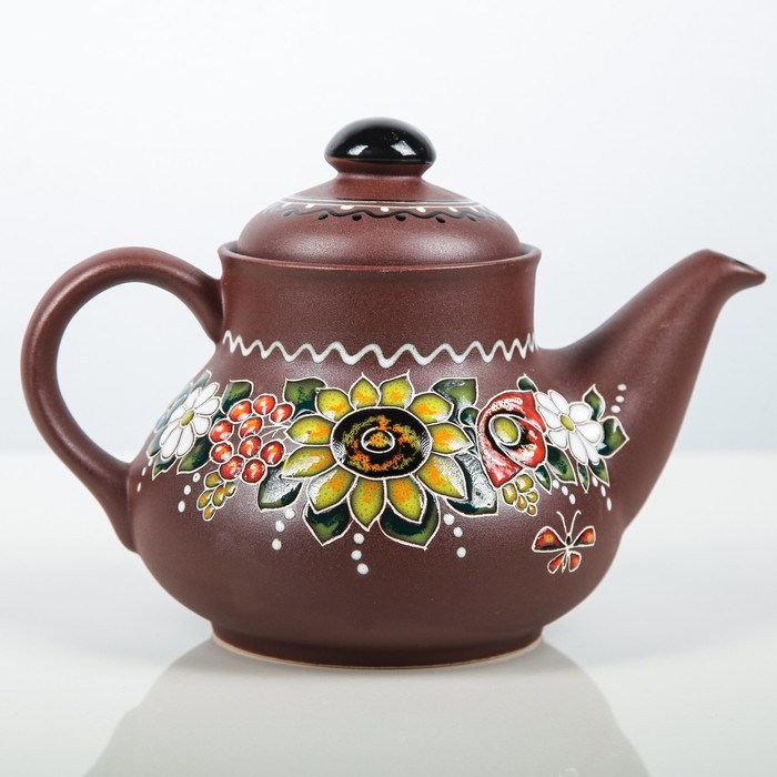 Чайник РОЗА  1,0л. декор "БУКЕТ"