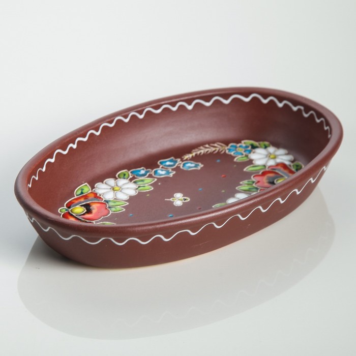 Селедочница (23*14,5) см декор "ПОЛЯНКА"