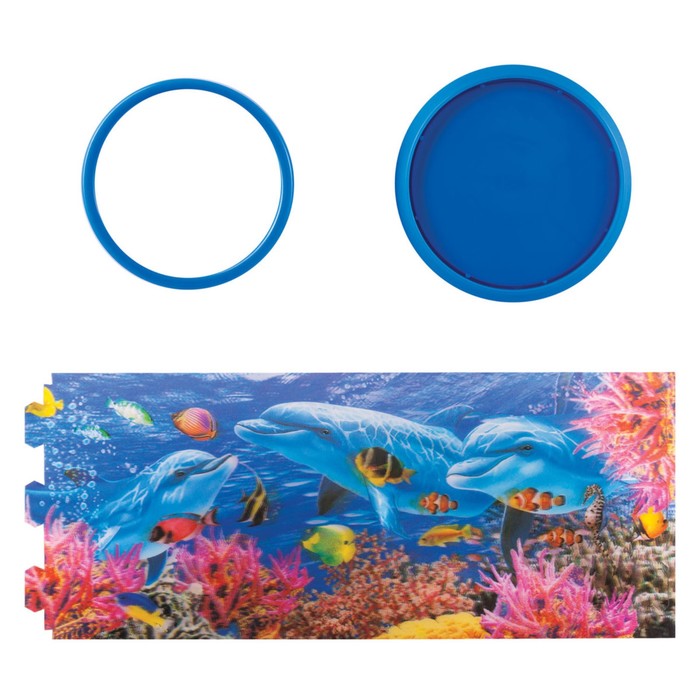 Стакан д/ручек BRAUBERG Дельфины, 3D эффект 236440