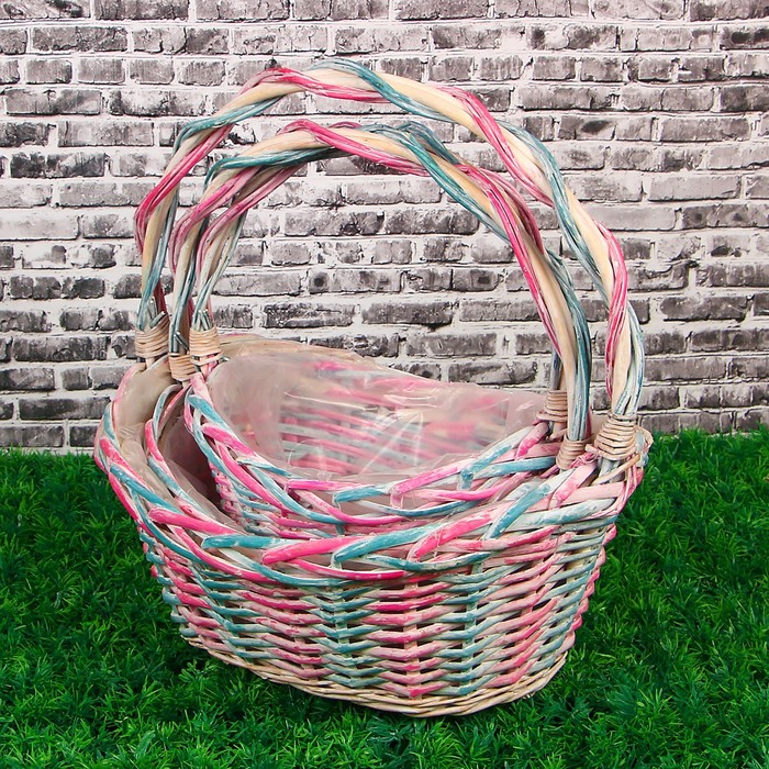 Набор корзин «Радость», 2 шт: 35х27х13/37, 30х22х11/33 см