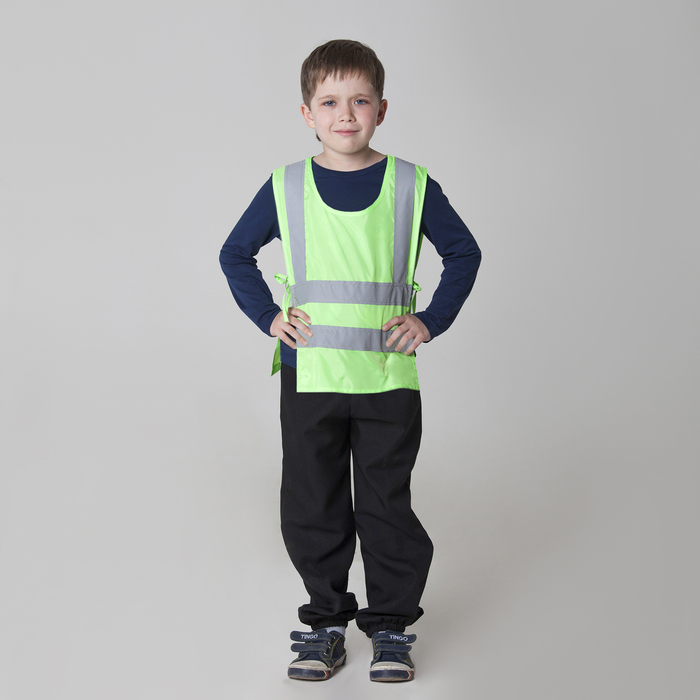 Детский жилет "ДПС" со светоотражающими полосами, рост 134-146 см