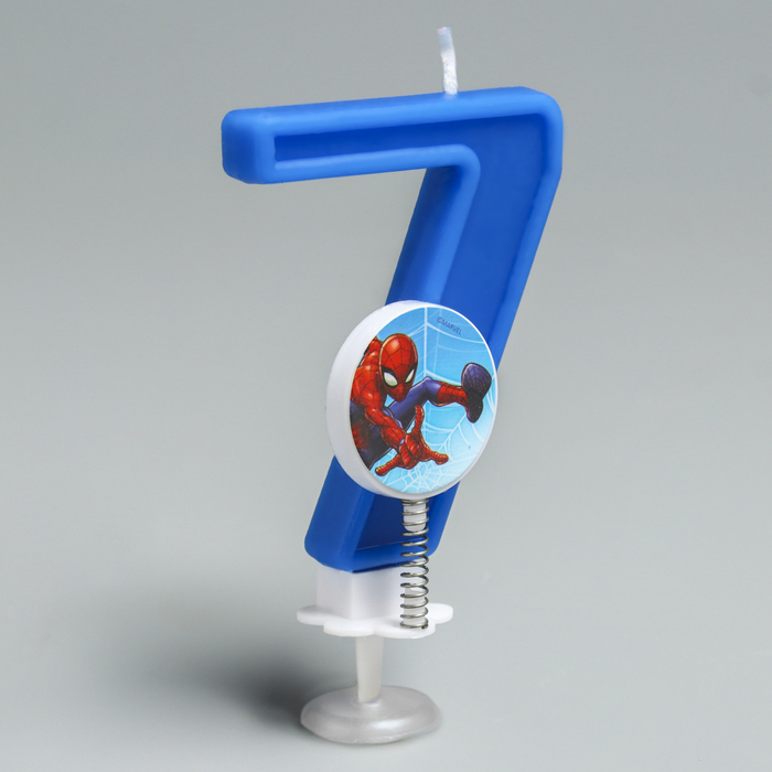 Свеча в торт "7", Человек паук