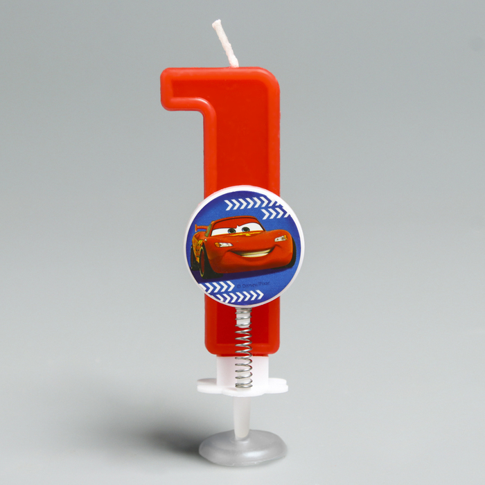 Свеча в торт цифра Дисней "1", Тачки