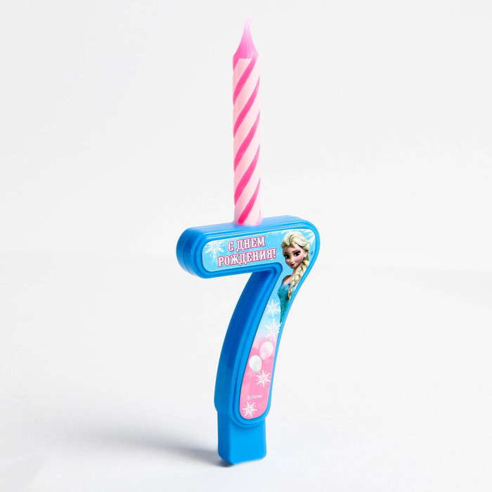 Свеча в торт цифра Дисней "7", Холодное сердце