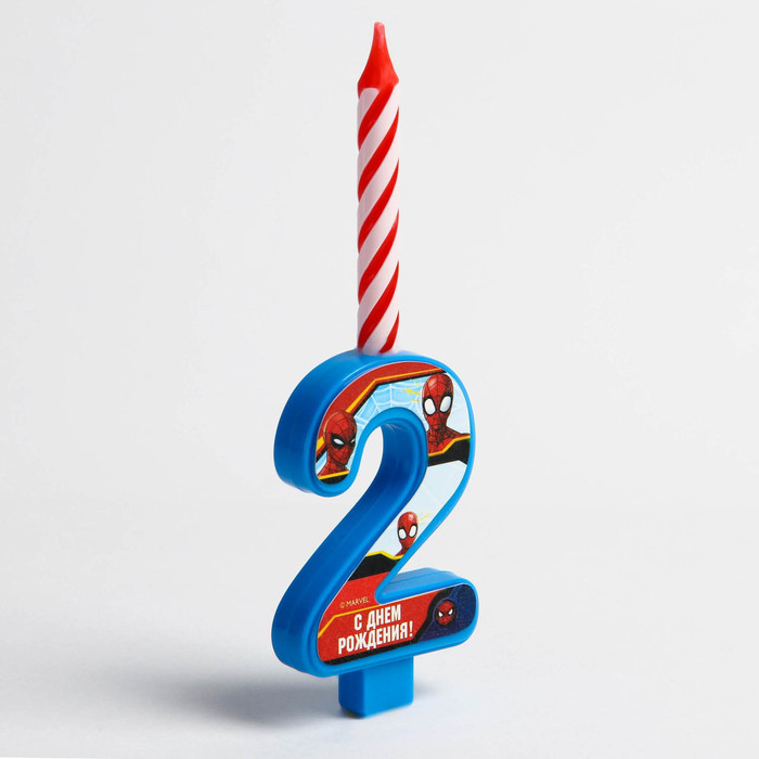 Свеча в торт "2", Человек-паук