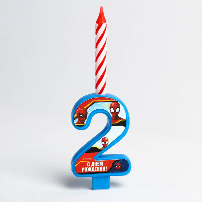 Свеча в торт "2", Человек-паук