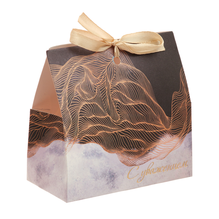 Бонбоньерка "С Уважением" 9 х9 х4,5, см