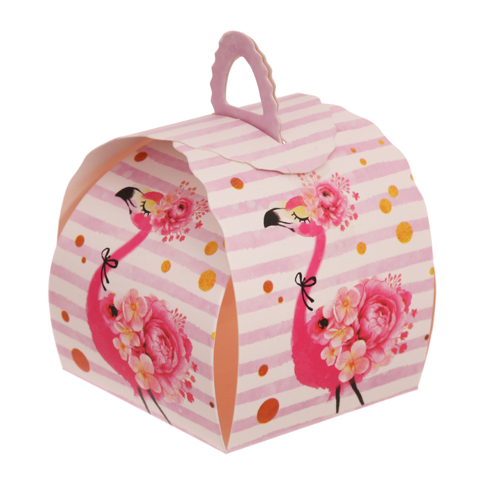 Бонбоньерка "Фламинго дарит улыбку", 6 х7 х6 см