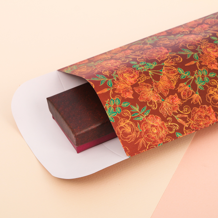 Пакетик подарочный «Цветочный водоворот», 13 х 28,9 см