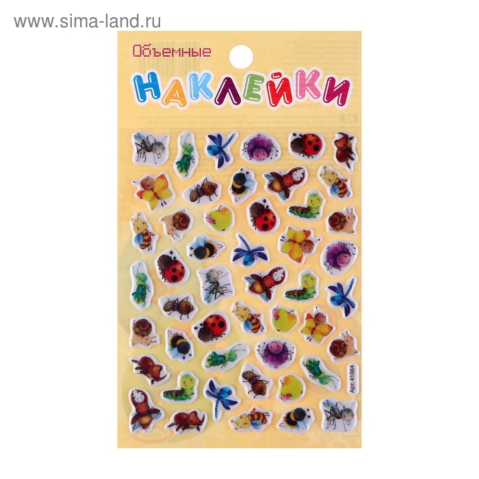 

Наклейки объемные "Ассорти", 1 шт. МИКС